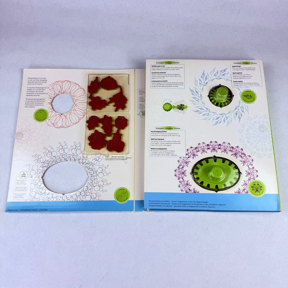 Inkadinkado StampingGear Deluxe Set 24pc Pattern Making Kit 65-32020 Green‎
